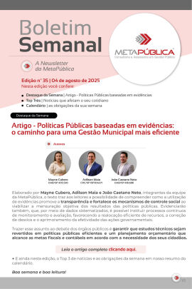 Imagem da notícia BOLETIM SEMANAL Nº 35 - 04 DE AGOSTO DE 2025